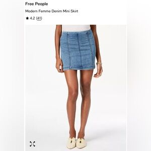 Free People Modern Femme Denim Mini Skirt